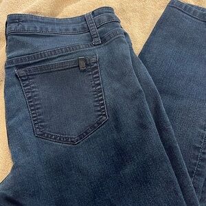 Dark blue skinny ankle jeans